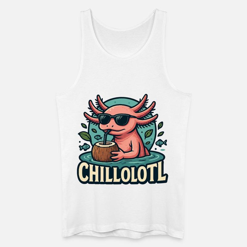 Chillolotl – Einfach mal abtauchen - Männer Bio Tank Top - Weiß