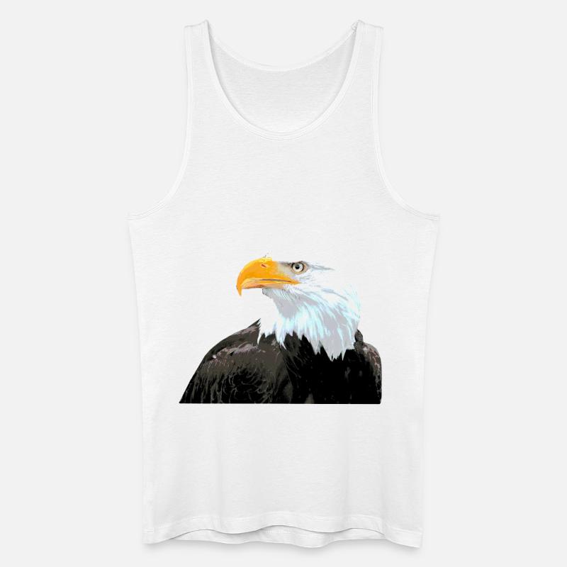 Weißkopfadler Vogel Statement coole Tiere - Männer Bio Tank Top - Weiß