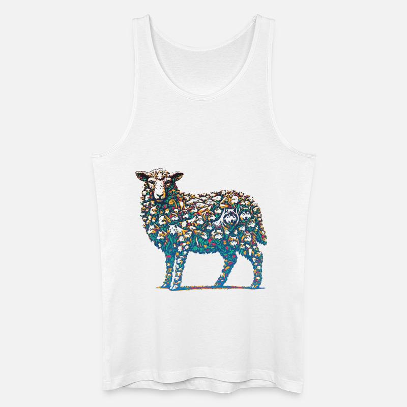 Wolf im Schafpelz - Männer Bio Tank Top - Weiß