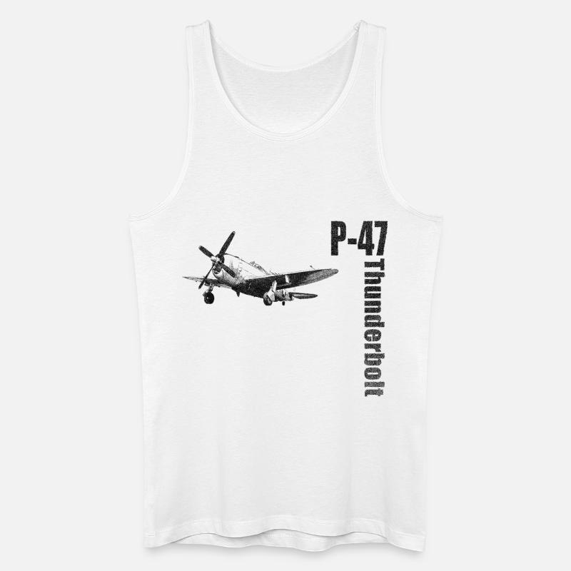 P-47 Thunderbolt - Männer Bio Tank Top - Weiß