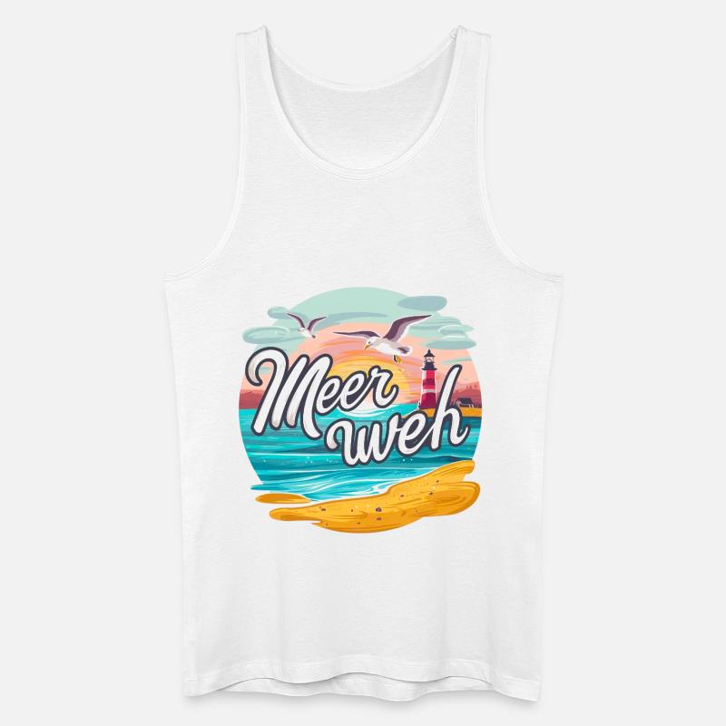 Meerweh - Männer Bio Tank Top - Weiß