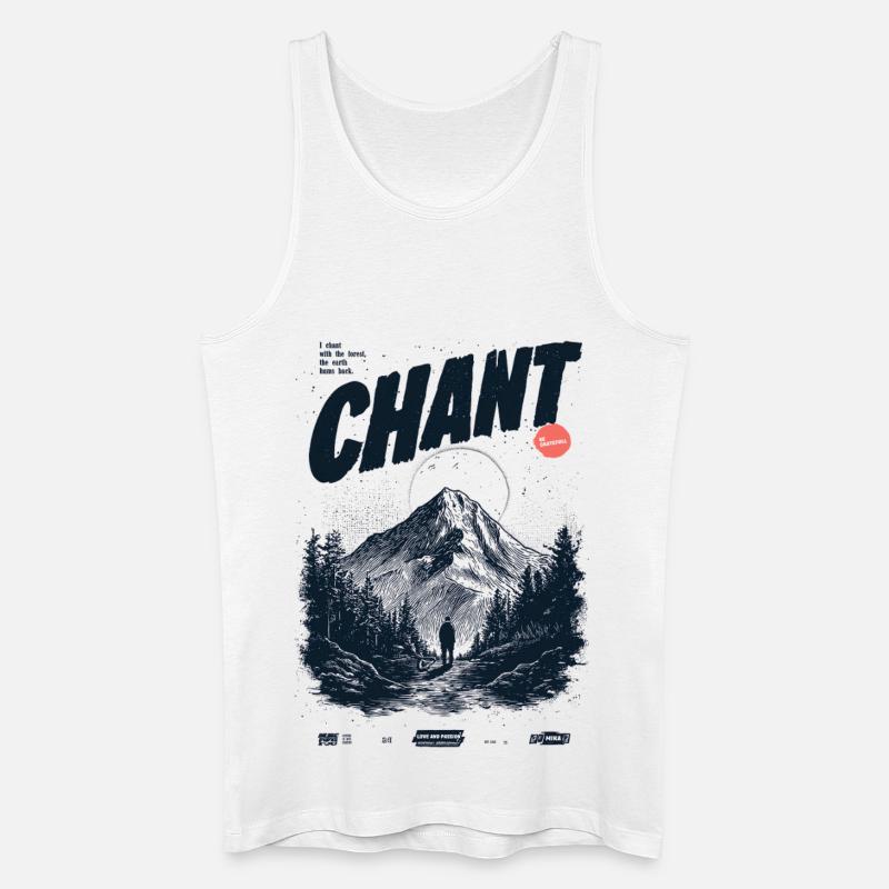 Nature Chant - Männer Bio Tank Top - Weiß