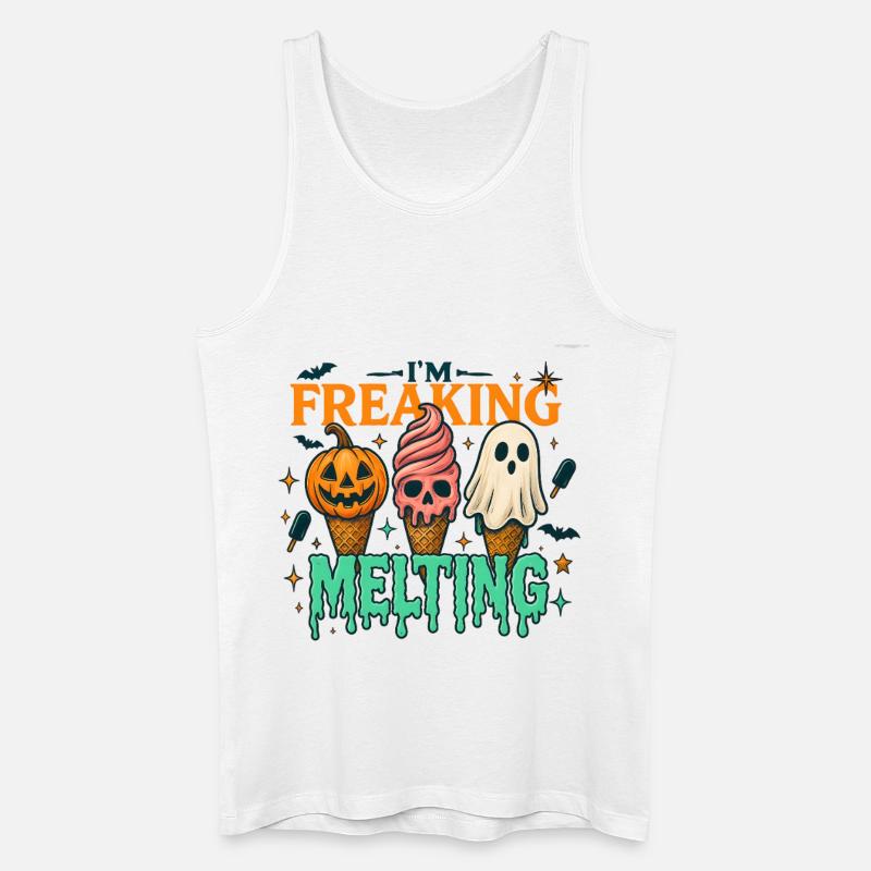 Halloween Eiscreme Grusel Design - Männer Bio Tank Top - Weiß