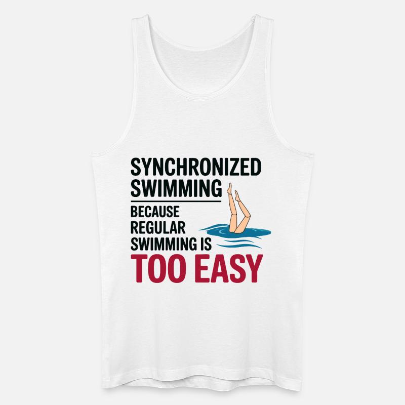 Synchronschwimmen Motivation - Männer Bio Tank Top - Weiß