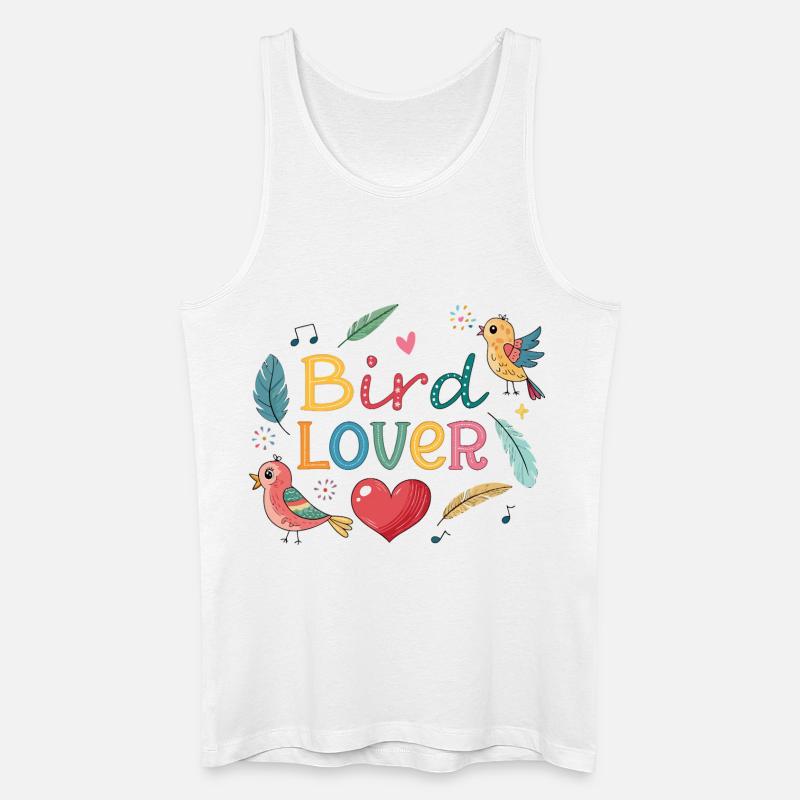 Buntes Passionsvogel-Design - Männer Bio Tank Top - Weiß