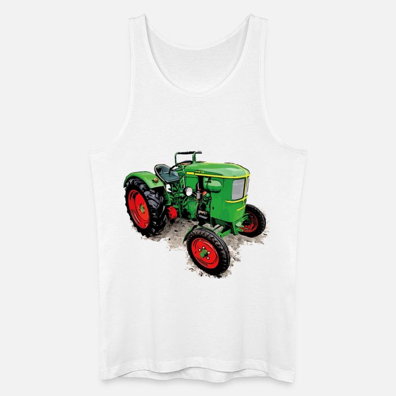 Legendärer Traktor Klassiker - Männer Bio Tank Top - Weiß