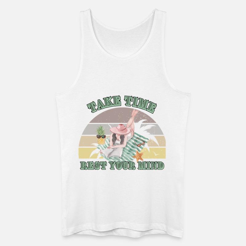 Erholsame Sommerpause - Männer Bio Tank Top - Weiß