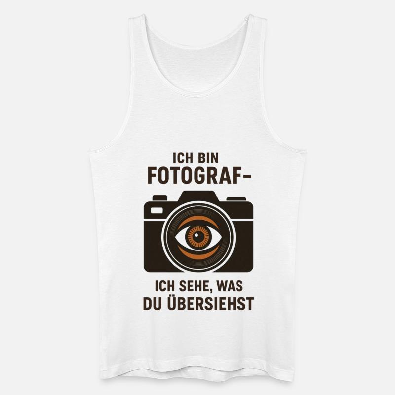 Fotograf Design - Männer Bio Tank Top - Weiß