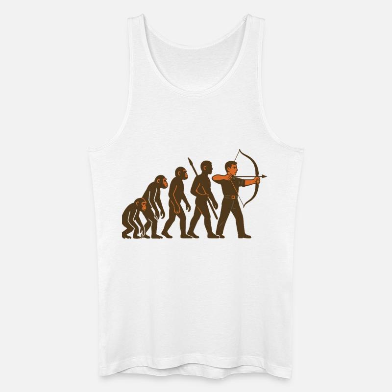 Archery Evolution Bogenschütze Bogen Ziel - Männer Bio Tank Top - Weiß