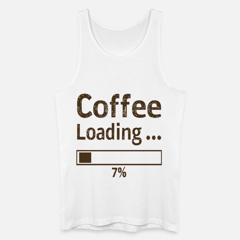 Coffee Loading Spruch Zitat - Männer Bio Tank Top - Weiß