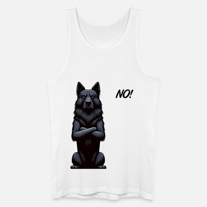 No Schwarzer Schäferhund Schäferhundbesitzer  - Männer Bio Tank Top - Weiß