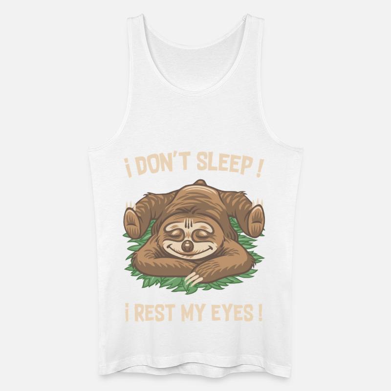 Faultier schlafen nicht! - Männer Bio Tank Top - Weiß