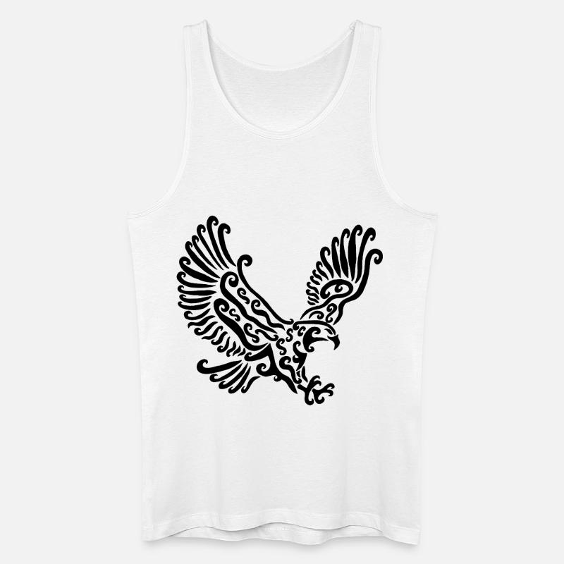 Schwarzer Adler - Männer Bio Tank Top - Weiß