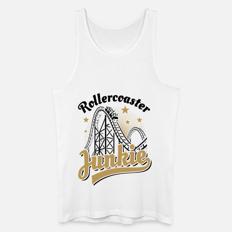 Rollercoaster Junkie - Roller Coaster - Loop - Men’s Organic Tank Top - white