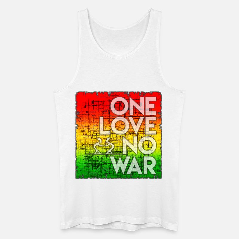 Friedens-Statement im Regenbogen-Design - Männer Bio Tank Top - Weiß