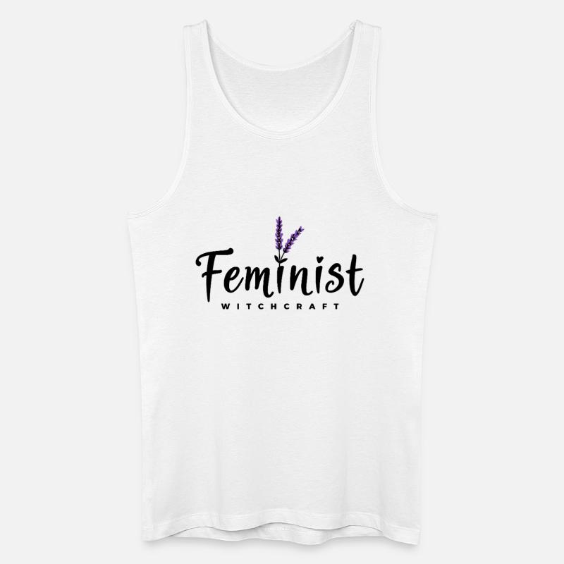 Halloween Hexen-Spruch mit Lavendel - Männer Bio Tank Top - Weiß