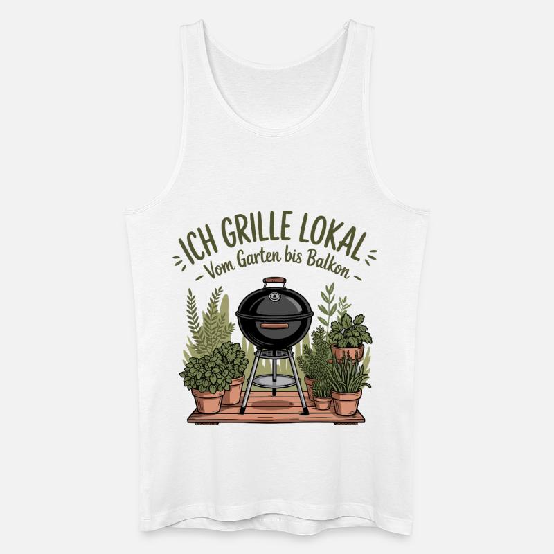 Conception de maître du gril local - Débardeur bio Homme - blanc