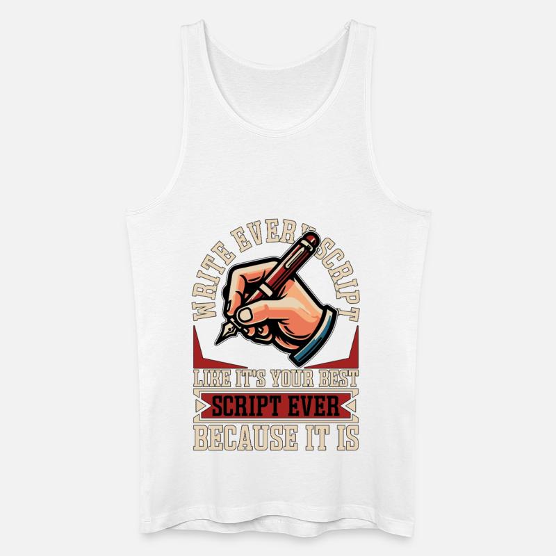 Screenwriter Write Every Script Like Scripwriting - Men’s Organic Tank Top - white