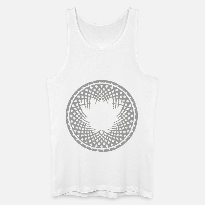 Geometrisches Mandala Muster - Männer Bio Tank Top - Weiß