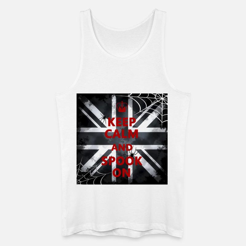 Keep Calm Spook Red - Männer Bio Tank Top - Weiß