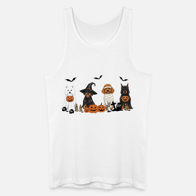 Hunde-Halloween - Männer Bio Tank Top - Weiß