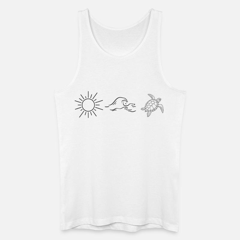 Meereskunst als Motiv - Männer Bio Tank Top - Weiß