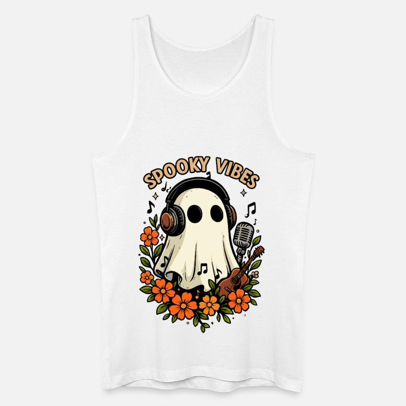 Spooky Vibes Musikgeist Design - Männer Bio Tank Top - Weiß