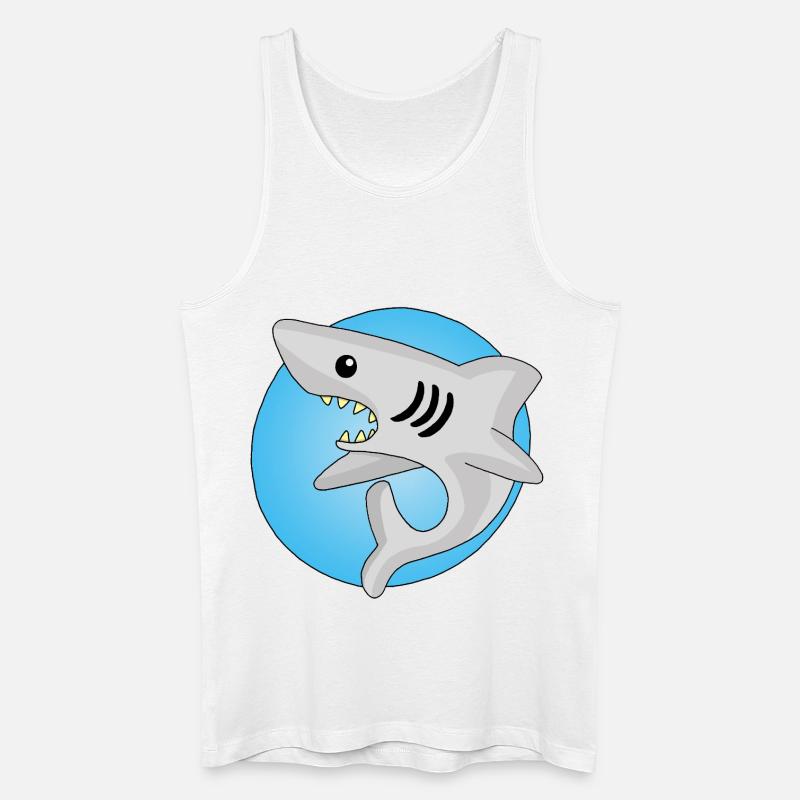 Manga shark - Men’s Organic Tank Top - white