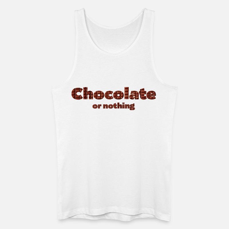 Chocolate pattern with 3D effect - Men’s Organic Tank Top - white
