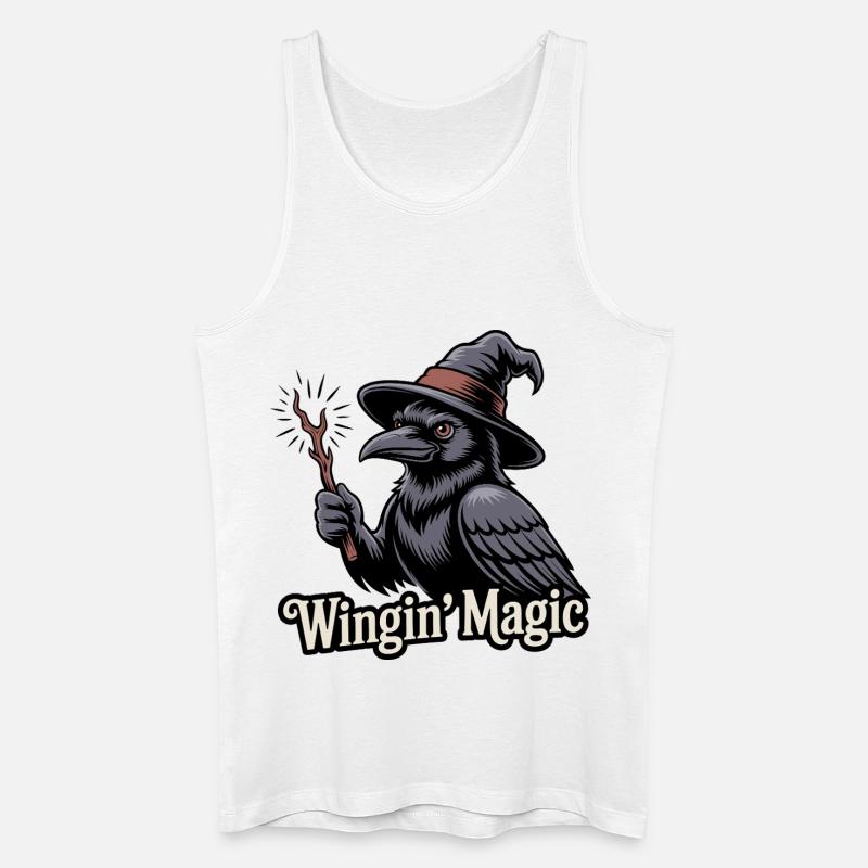Wingin' Magic Raven - Männer Bio Tank Top - Weiß