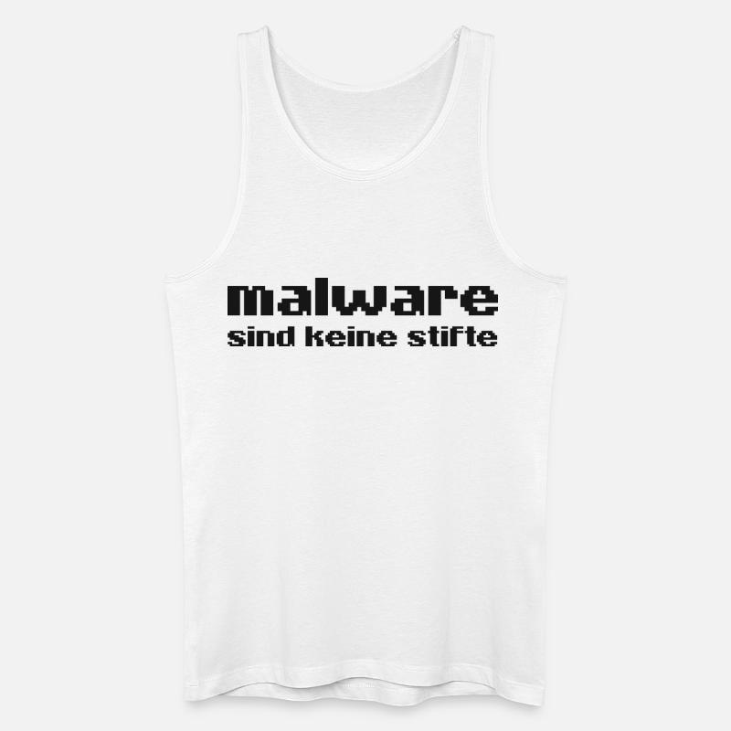 Malware sind keine Stifte - Männer Bio Tank Top - Weiß