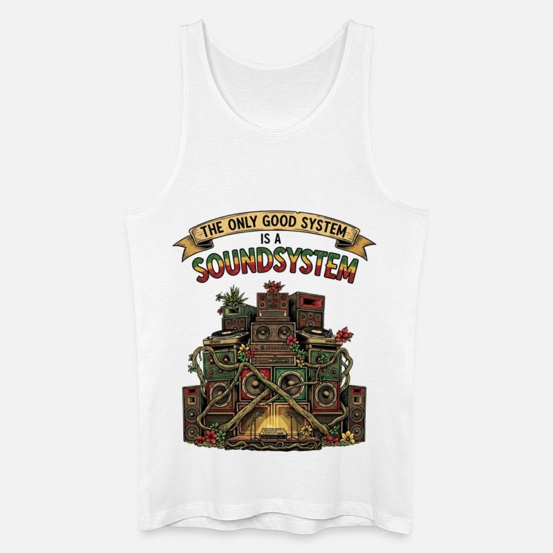 Sound System Collage Dub Reggae - Männer Bio Tank Top - Weiß