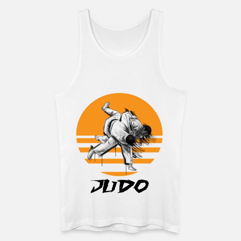 Judo-Kampfkunst Motiv mit Dynamik - Männer Bio Tank Top - Weiß