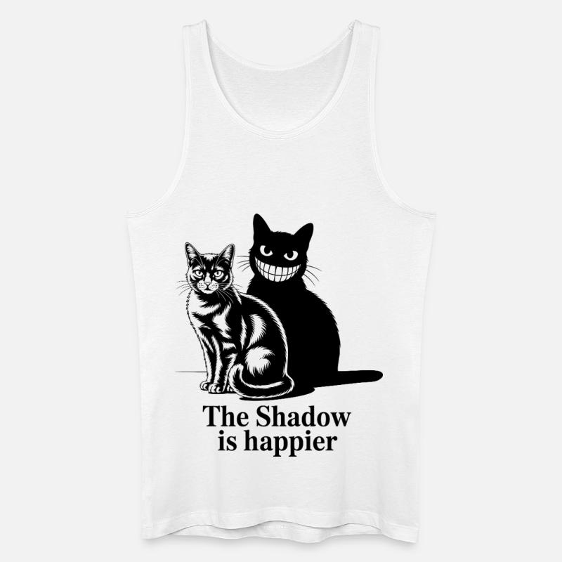 Shadow Cats Silhouette Duo - Männer Bio Tank Top - Weiß