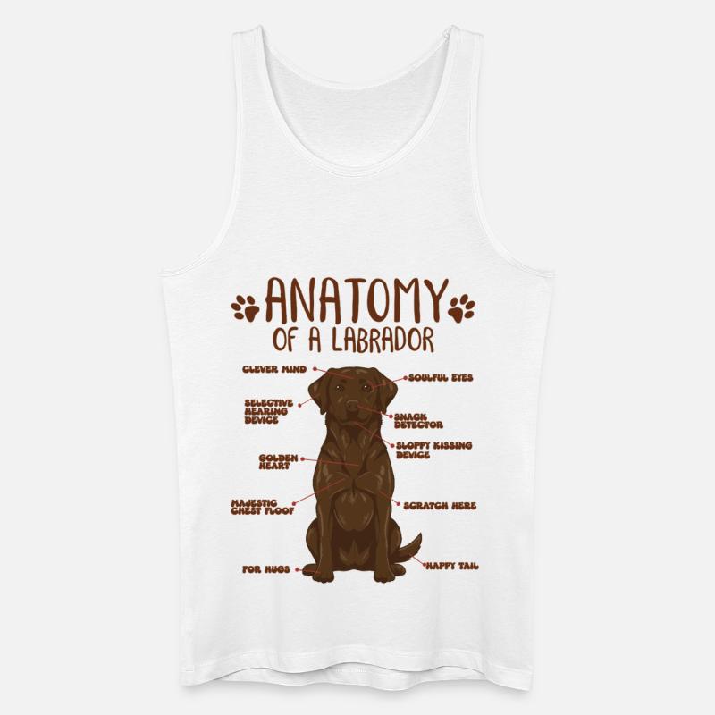 Anatomie eines braunen Labradors - Männer Bio Tank Top - Weiß