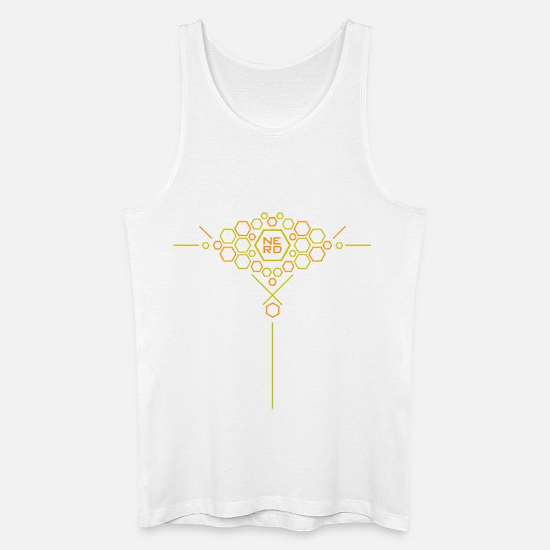 Nerd Hex Muster Gradient - Männer Bio Tank Top - Weiß