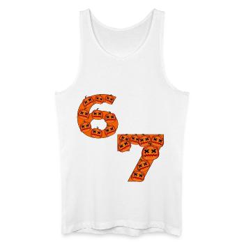 HALLOWEEN KÜRBIS SECHS SIEBEN - Männer Bio Tank Top - Weiß - Vorne