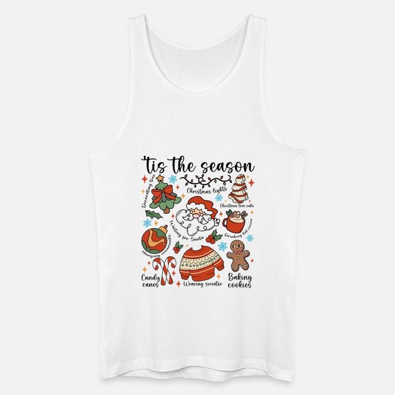 Hyggelig jule Doodle Parade - Økologisk tanktop til mænd - hvid