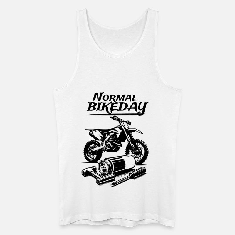 Normal Bikeday - Männer Bio Tank Top - Weiß