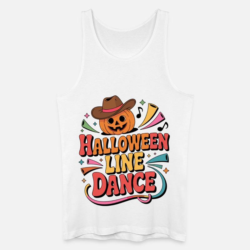 Halloween Line Dance - Männer Bio Tank Top - Weiß