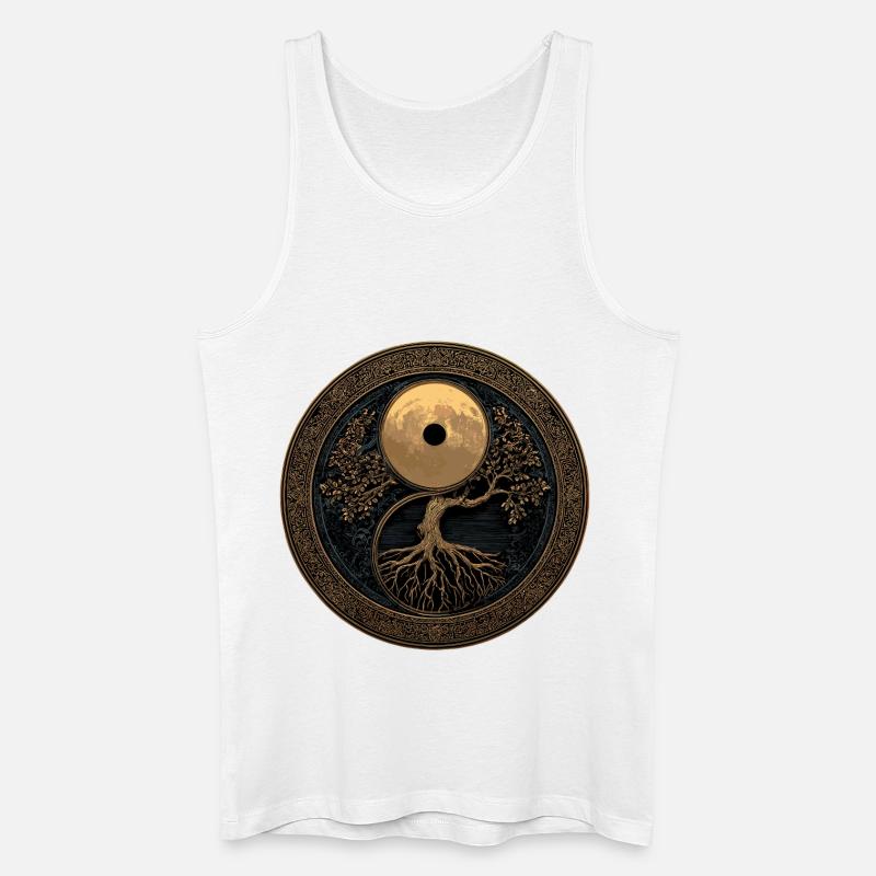 Baum des Lebens - Medaille - Männer Bio Tank Top - Weiß