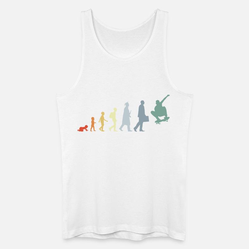 Skateboarder Evolution - Männer Bio Tank Top - Weiß