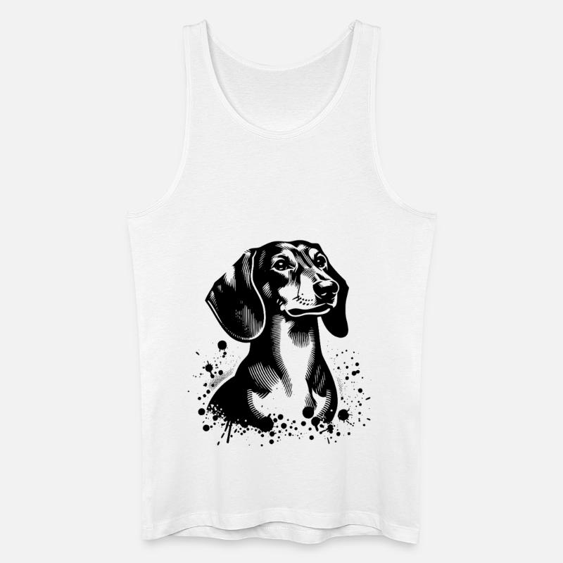 Dackel - Männer Bio Tank Top - Weiß