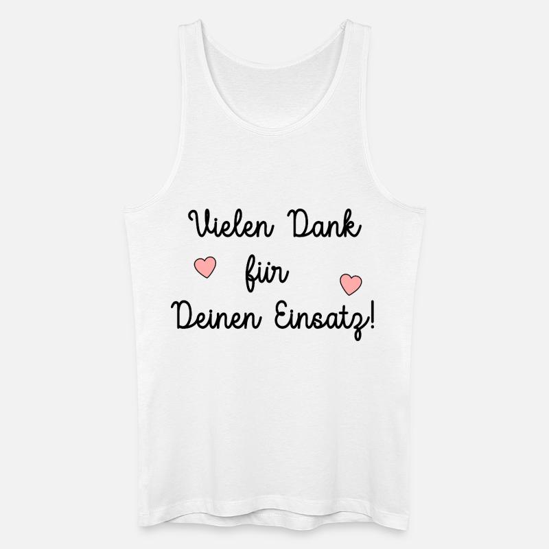 Vielen Dank Einsatz Unterstützung - Männer Bio Tank Top - Weiß