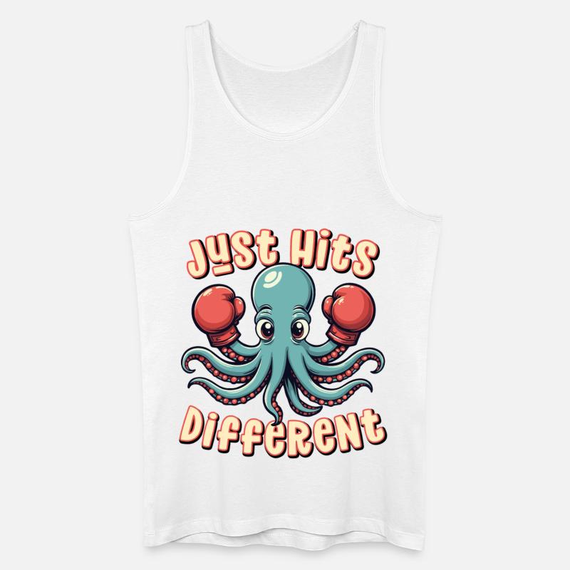 Trifft einfach anders - Männer Bio Tank Top - Weiß