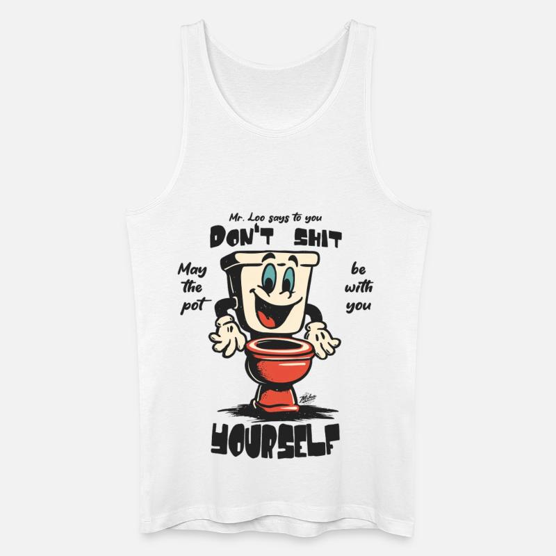 Mr Loo - Männer Bio Tank Top - Weiß