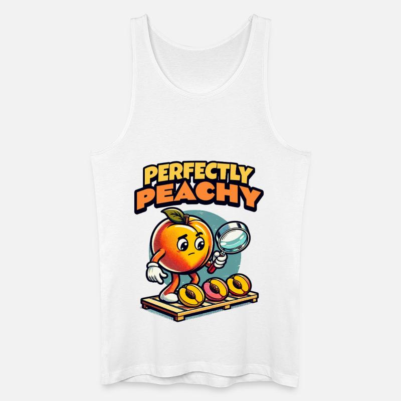 Pfirisch Geschenk Perfectly Peachy Geschenk - Männer Bio Tank Top - Weiß