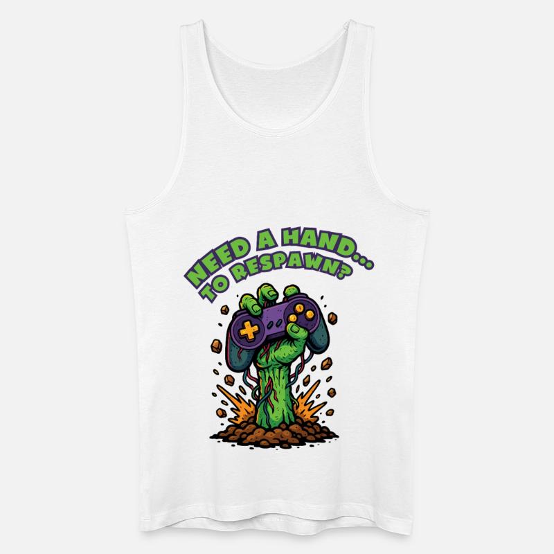 Zombie-Hand-Respawn-Controller - Männer Bio Tank Top - Weiß