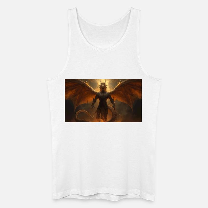 Der Drachenmensch - Männer Bio Tank Top - Weiß