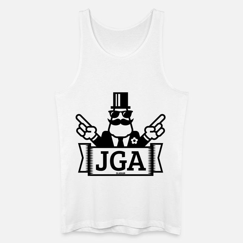 JGA Handzeichen (Junggesellenabschied / 1C) - Männer Bio Tank Top - Weiß